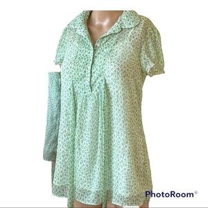 MOTHERHOOD MATERNITY BLOUSE SIZE S SHEER WITH ATTACHED TANK TOP